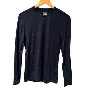 Icebreaker Men's Merino 200 Oasis Long Sleeve‎ Crew Top Navy Blue Size Small
